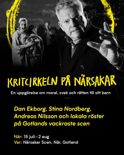 Föreställningen Kritcirkeln vid Närsakar på Gotland
